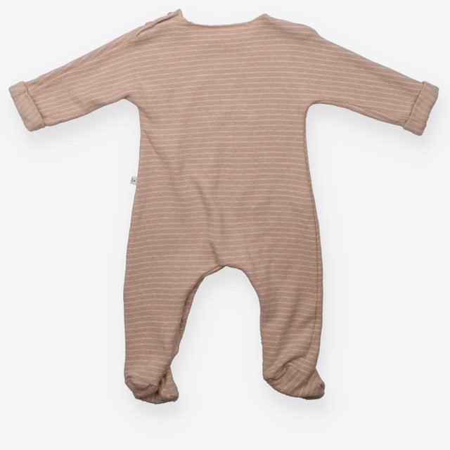 Romper knit pink stripe