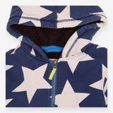 Blue Zip Hoodie with Stars