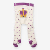 Tights purple crown and hearts