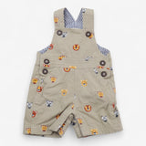 Dungarees Cream safari animals