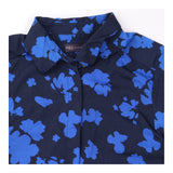 Black Royal Blue Floral Button Down