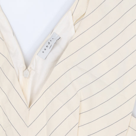 Cream pinstripe dress