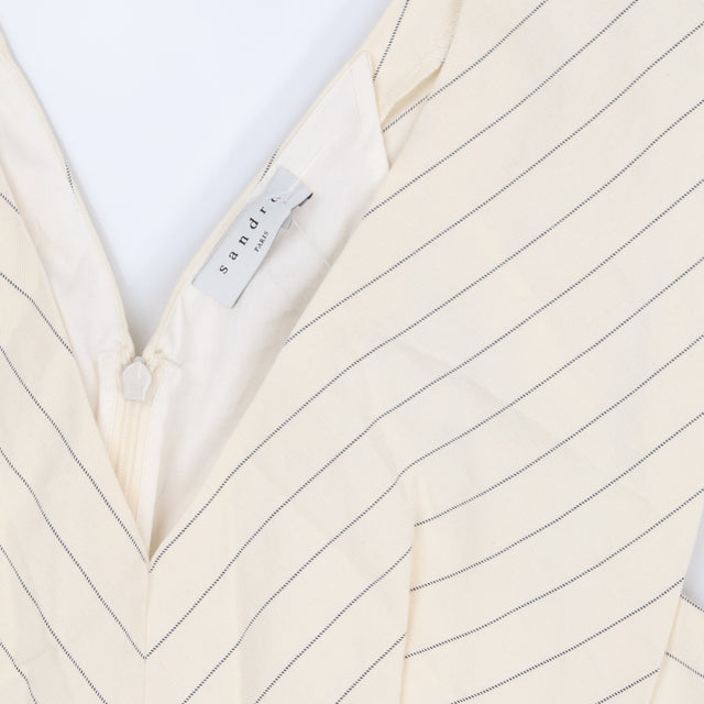Cream pinstripe dress