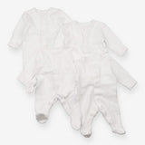 Sleepsuits White Popper 4 Pack