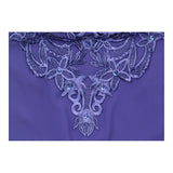 Royal Blue Sequined Lace Embellished Cape Sleeve V