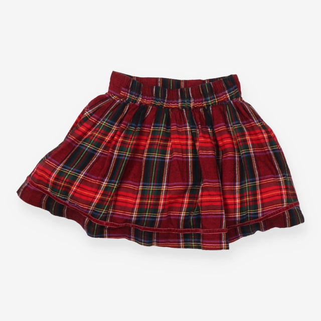 Red tartan skirt
