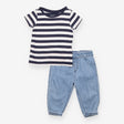 Navy Stripe T-shirt with Jeggings