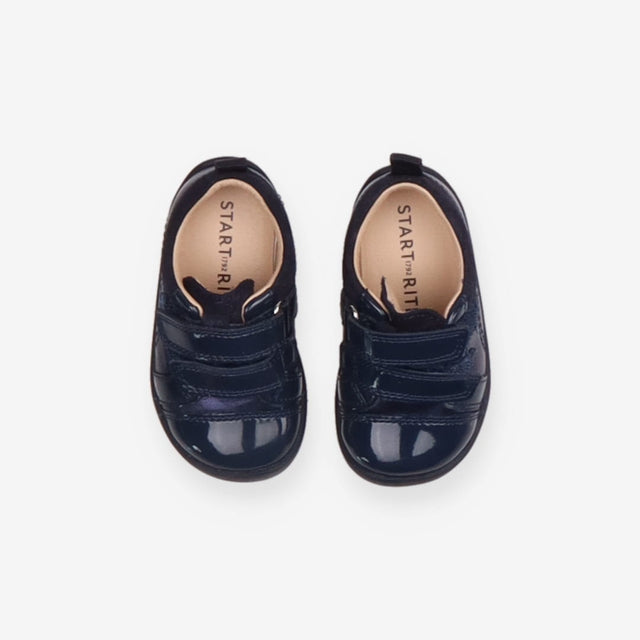 Shoes velcro blue metallic 