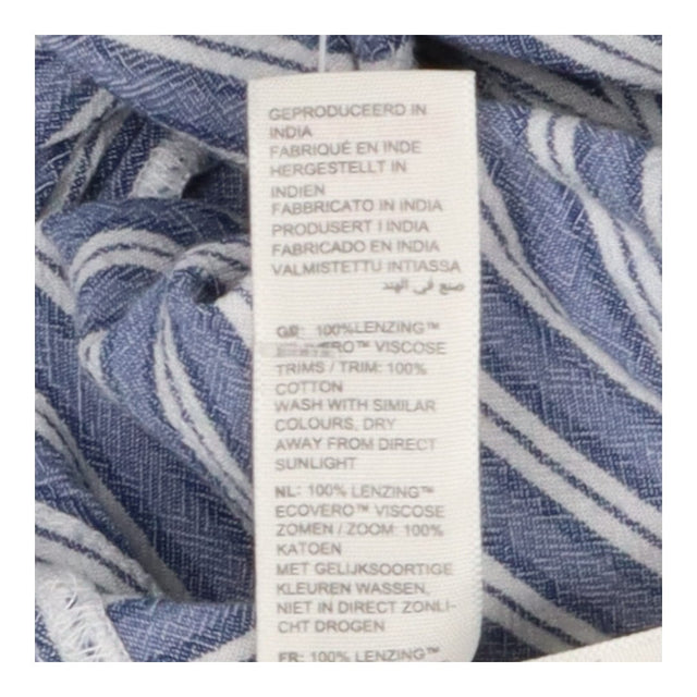 Pyjama Bottoms Cuffed Blue and White Stripe