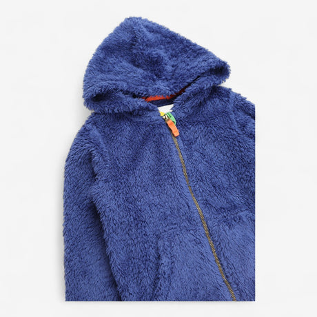 Fleece zip up blue with green trim