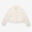 Ivory Rigid Cotton Denim Trucker Jacket
