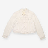 Ivory Rigid Cotton Denim Trucker Jacket