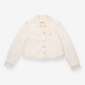 Ivory Rigid Cotton Denim Trucker Jacket