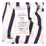 Maxi Dress Cream Navy Stripe Long Sleeve Cotton