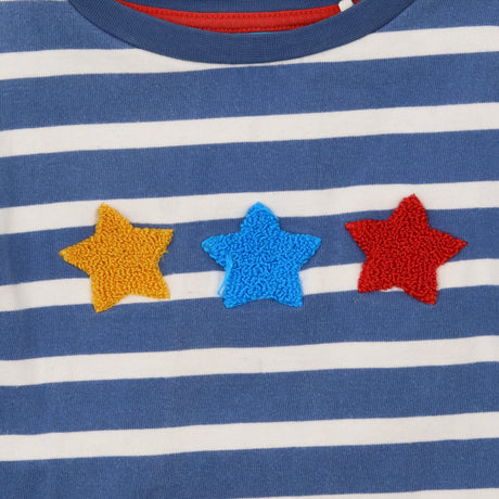 Tee LS blue stripe 3 stars