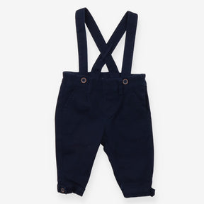 Navy Trousers with Dungaree Straps