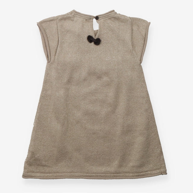 Gold knit sparkle dress