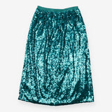 Emerald Green Sequin Midi Skirt
