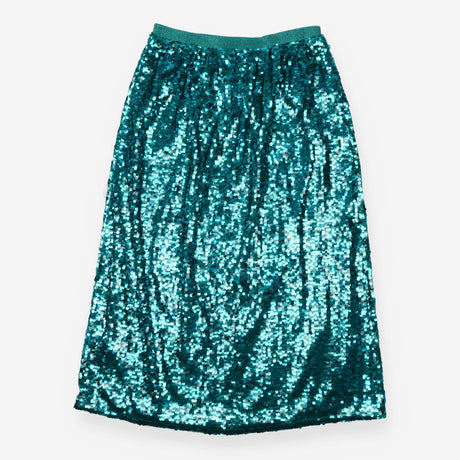 Emerald Green Sequin Midi Skirt