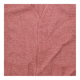 Cardigan Pink Open Front Chunky Knit Pocket