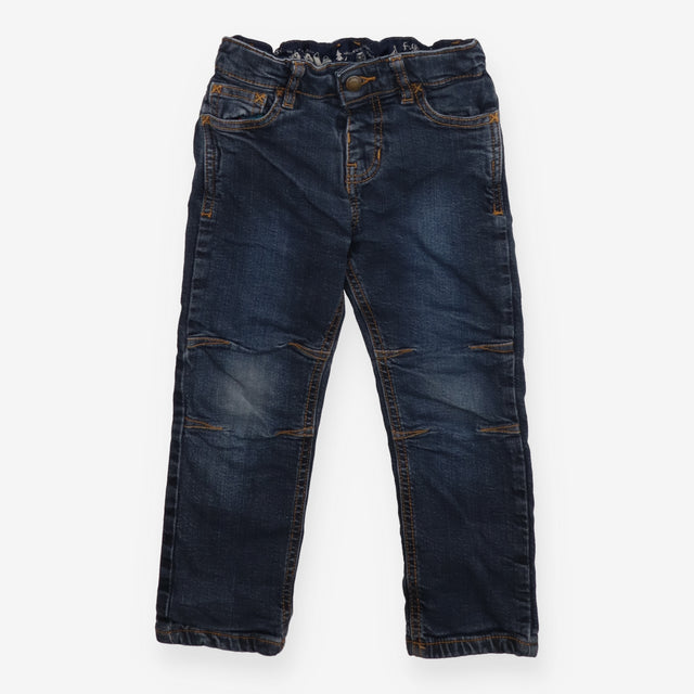 Jeans with Tartan Lining