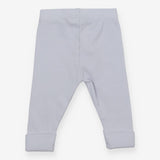 Ribbed Leggings - Pale Blue with Cuff