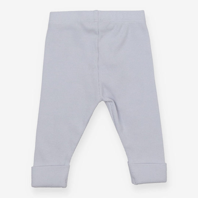 Ribbed Leggings - Pale Blue with Cuff