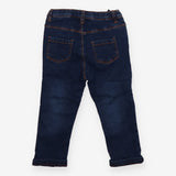 Jeans orange stitching turn up