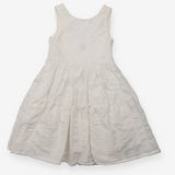 Dress white woven textured