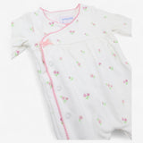 Sleepsuit Wrap over Pink Flowers and Bow