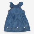 Denim ruffle strap peter rabbit dress