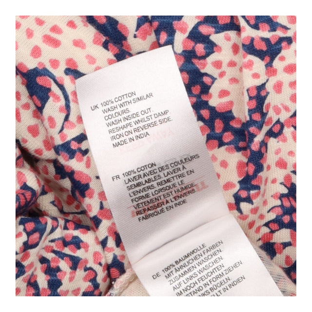 Dress Midi Long Sleeve Cotton Paisley Floral Navy 