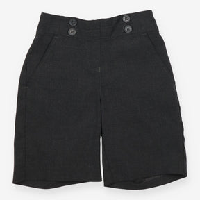 Grey Pull on Uniform Shorts with 4 buttons