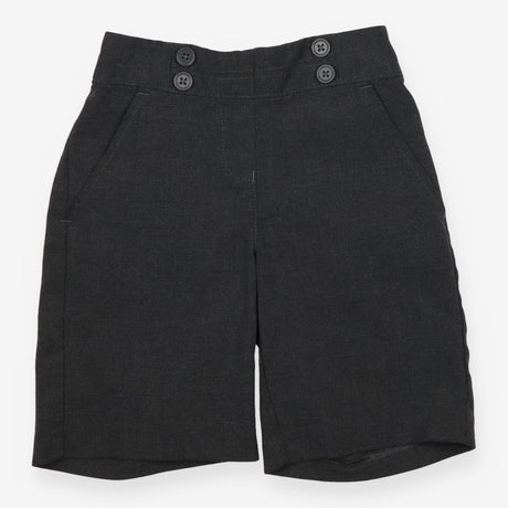 Grey Pull on Uniform Shorts with 4 buttons