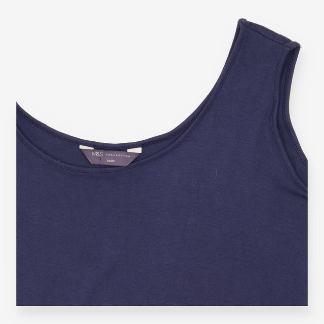 Maxi Dress Navy Sleeveless Petite Jersey