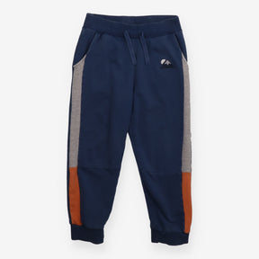 Joggers Jersey Blue With Grey Side Stripe
