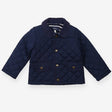 Quilted jacket with cord collar navy