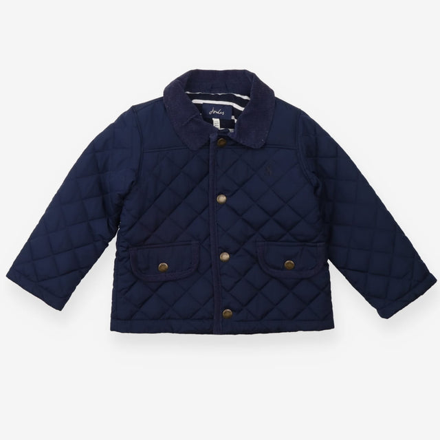 Quilted jacket with cord collar navy