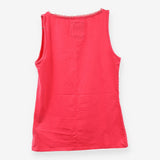 Hot Pink Lace Collar Vest Top Sleeveless Cami Tank