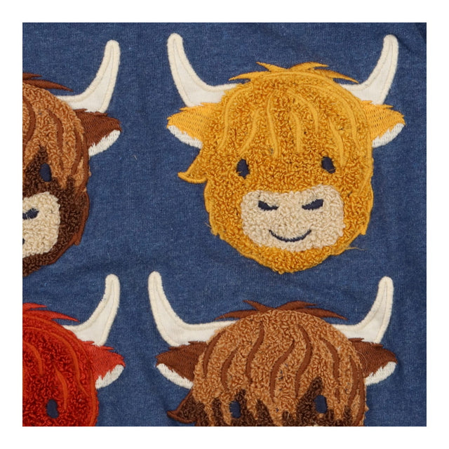 T-shirt blue marl 4 highland cows