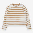T-shirt brown and cream stripe 