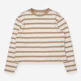 T-shirt brown and cream stripe 
