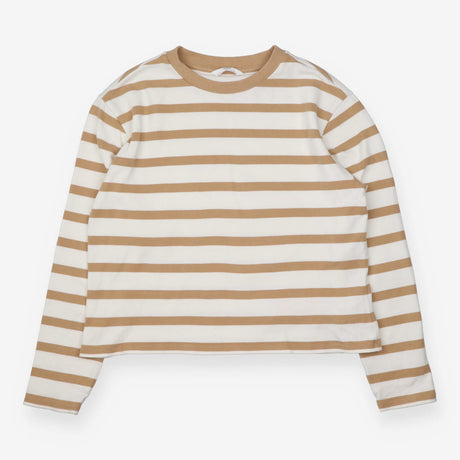 T-shirt brown and cream stripe 