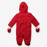 Pink snowsuit with mittens waterproof fleece lined