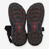 Black and red sandals