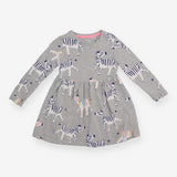 Dress Jersey Grey Zebra Print