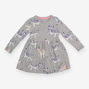 Dress Jersey Grey Zebra Print