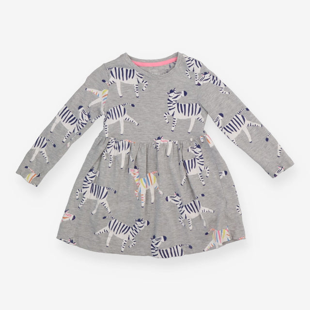 Dress Jersey Grey Zebra Print
