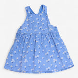 Dress blue daisy with stripe tee 
