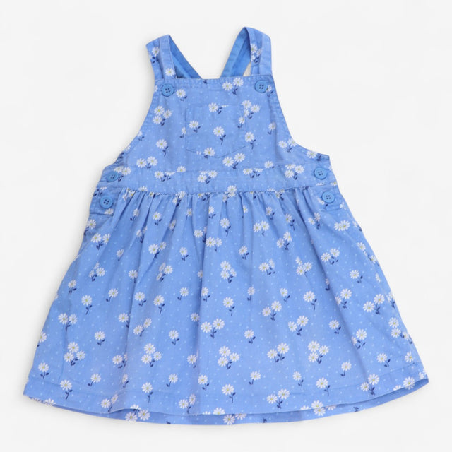 Dress blue daisy with stripe tee 